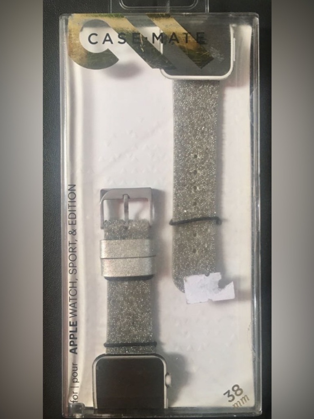AppleWatch 38mm Silver Sparkle Band by Casemate